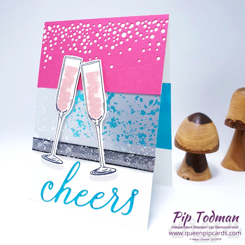 Sip Sip Hooray 3 ways! Incorporating Mercury Acetate Sheets for that WOW impact! Pip Todman www.queenpipcards.com Stampin' Up! Independent Demonstrator UK 