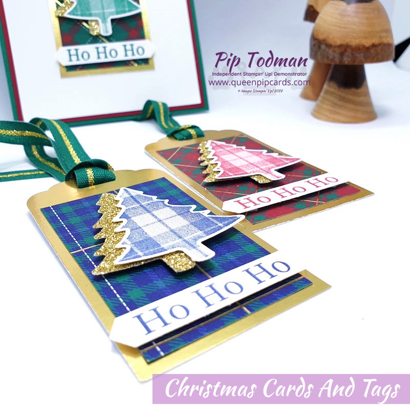 Christmas Cards and Tags featuring the gorgeous Perfectly Plaid suite! Pip Todman www.queenpipcards.com Stampin' Up! Independent Demonstrator UK 