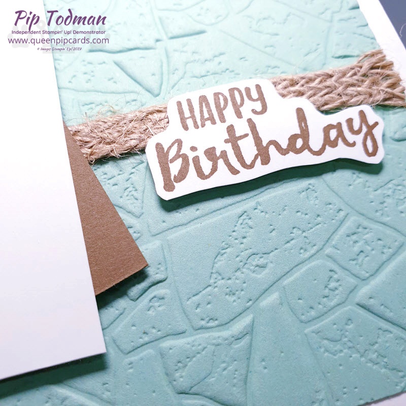 The NEW Stone Embossing Folder is really fun and FREE with Sale-a-bration! Pip Todman www.queenpipcards.com Stampin' Up! Independent Demonstrator UK