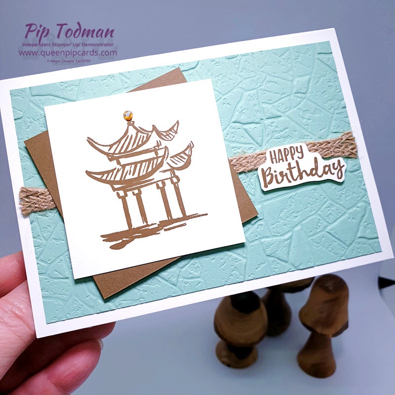 The NEW Stone Embossing Folder is really fun and FREE with Sale-a-bration! Pip Todman www.queenpipcards.com Stampin' Up! Independent Demonstrator UK